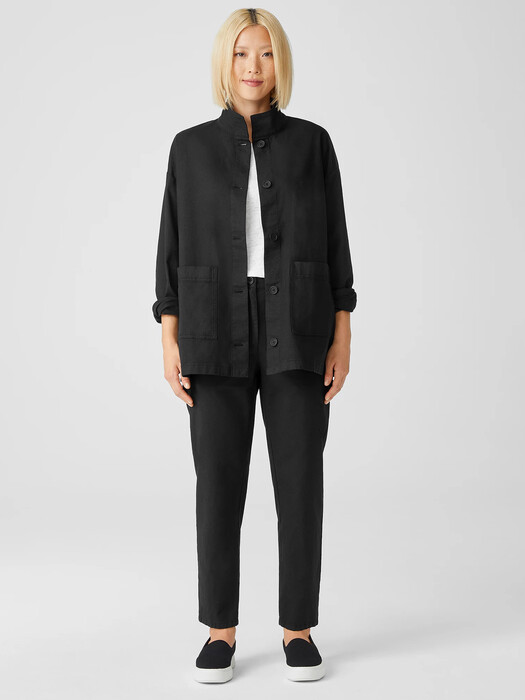 Organic Cotton Hemp Stand Collar Jacket