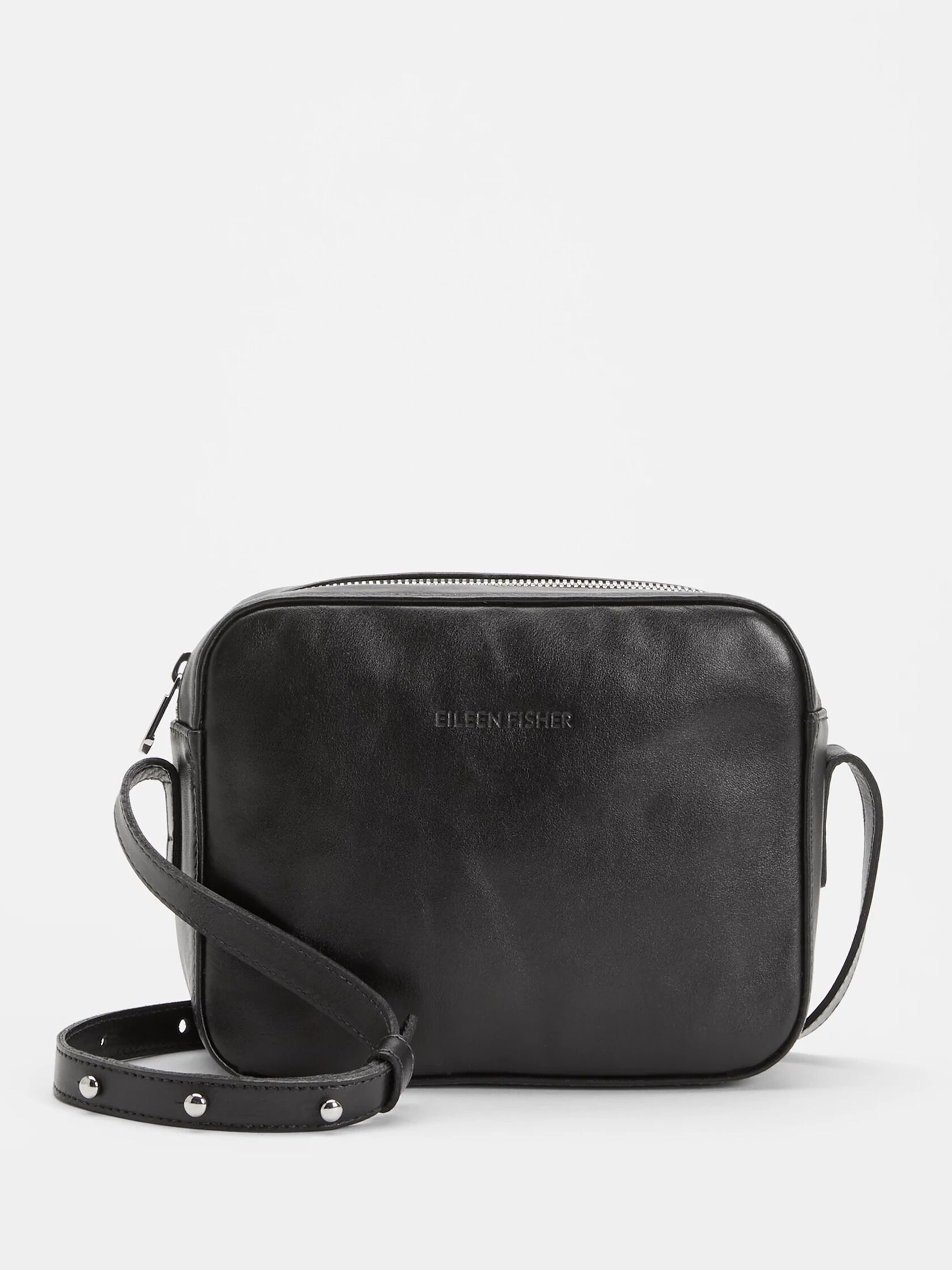 Sleek Italian Leather Crossbody Bag EILEEN FISHER