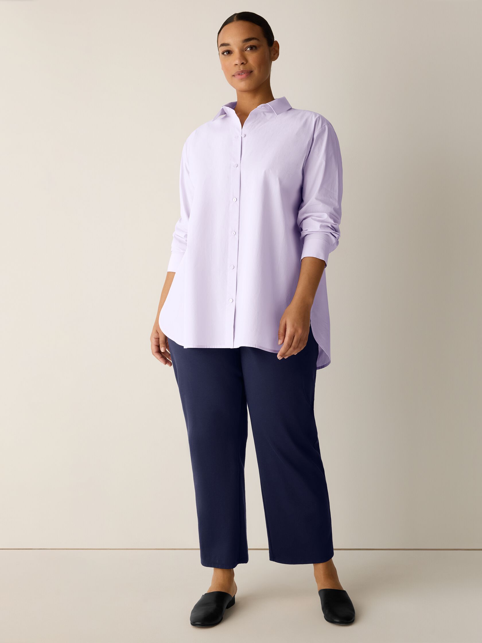 Organic Cotton Poplin Classic Collar Shirt