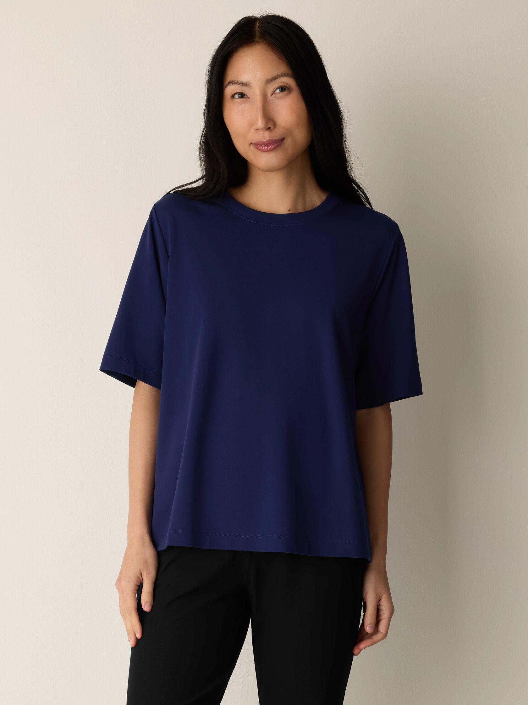 Extra-Fine Ponte Crew Neck Tee