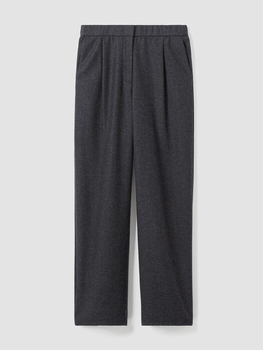 Soft Wool Flannel Wide-Leg Pant