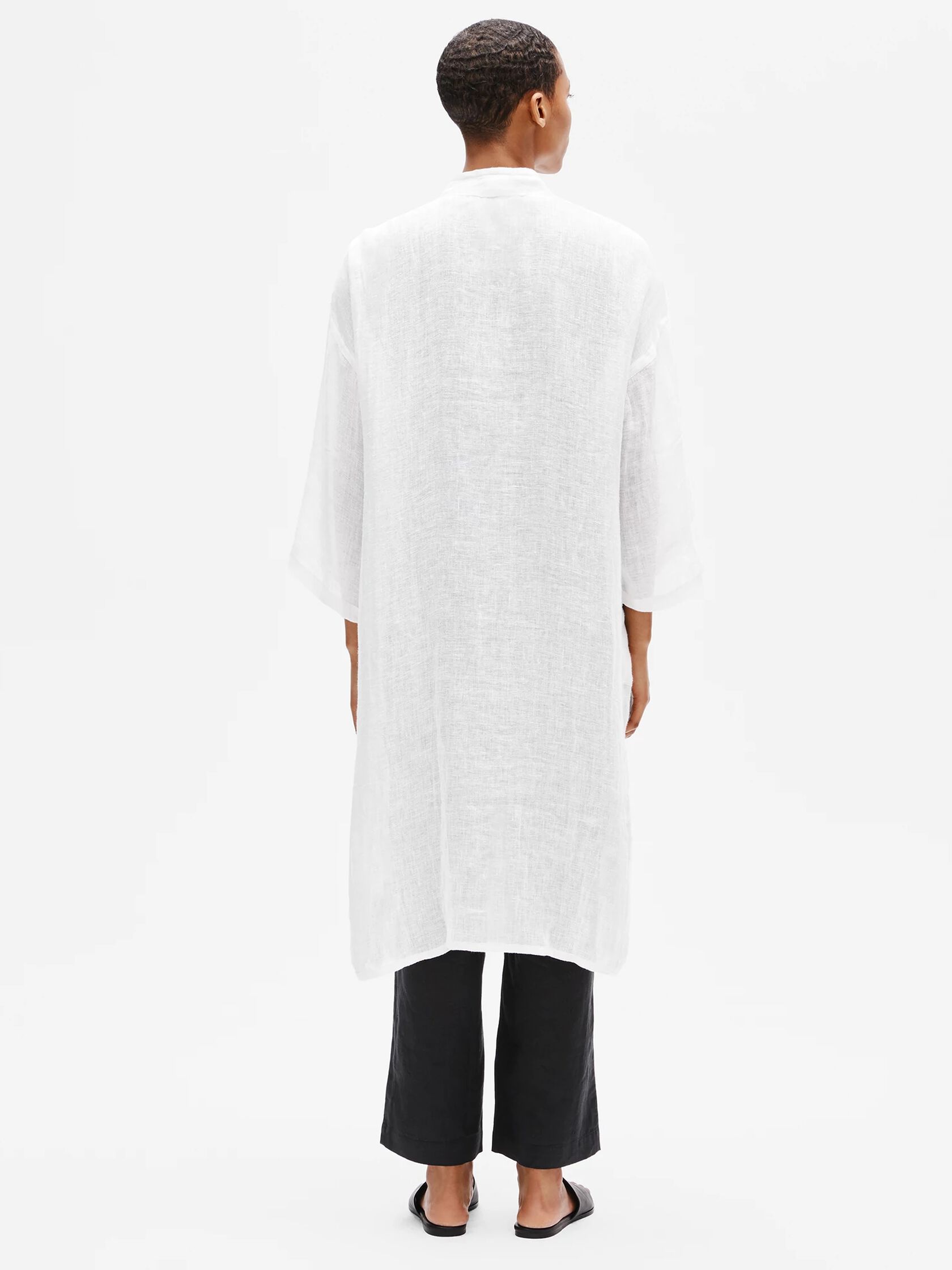 Organic Linen Gauze High Neck Jacket