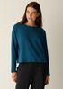 Cozy Brushed Terry Hug Round Neck Box-Top