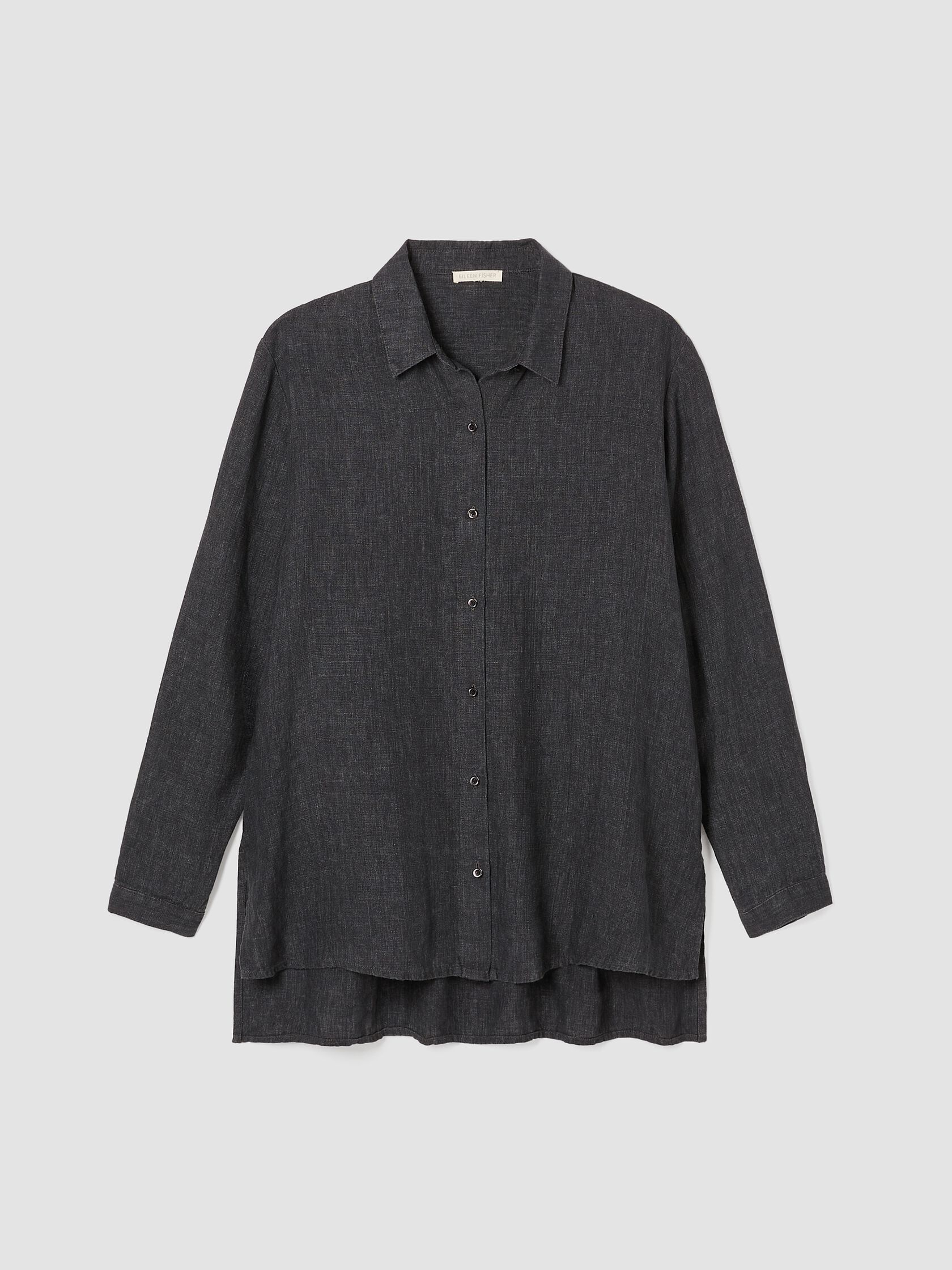 Washed Organic Linen Delave Classic Collar Shirt