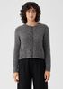 Mohair Plush Mélange Crew Neck Cardigan