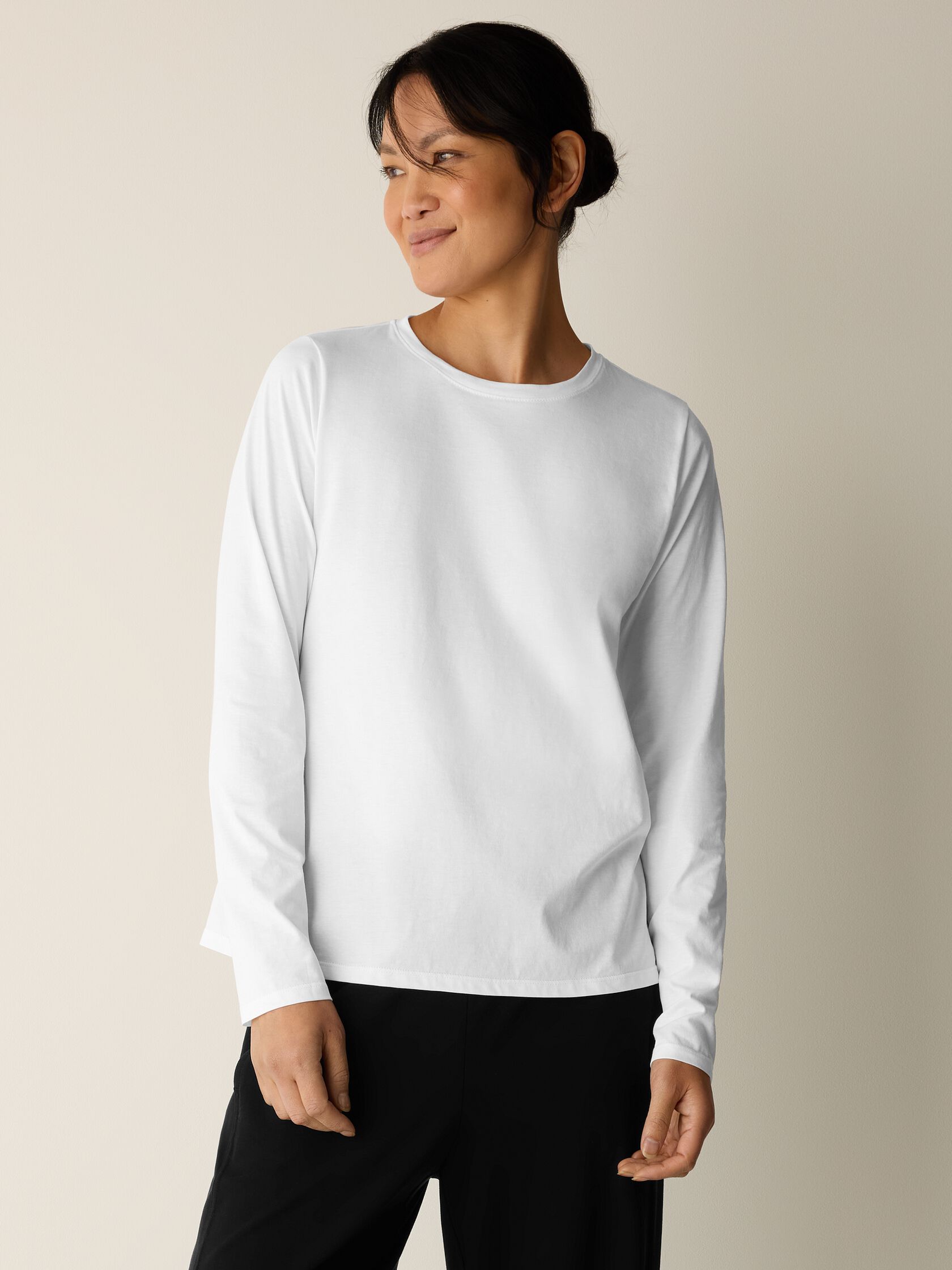 Organic Pima Cotton Jersey Long-Sleeve Tee