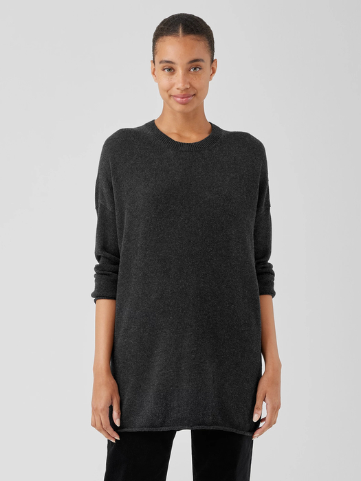 Peruvian Cotton Blend Crew Neck Top