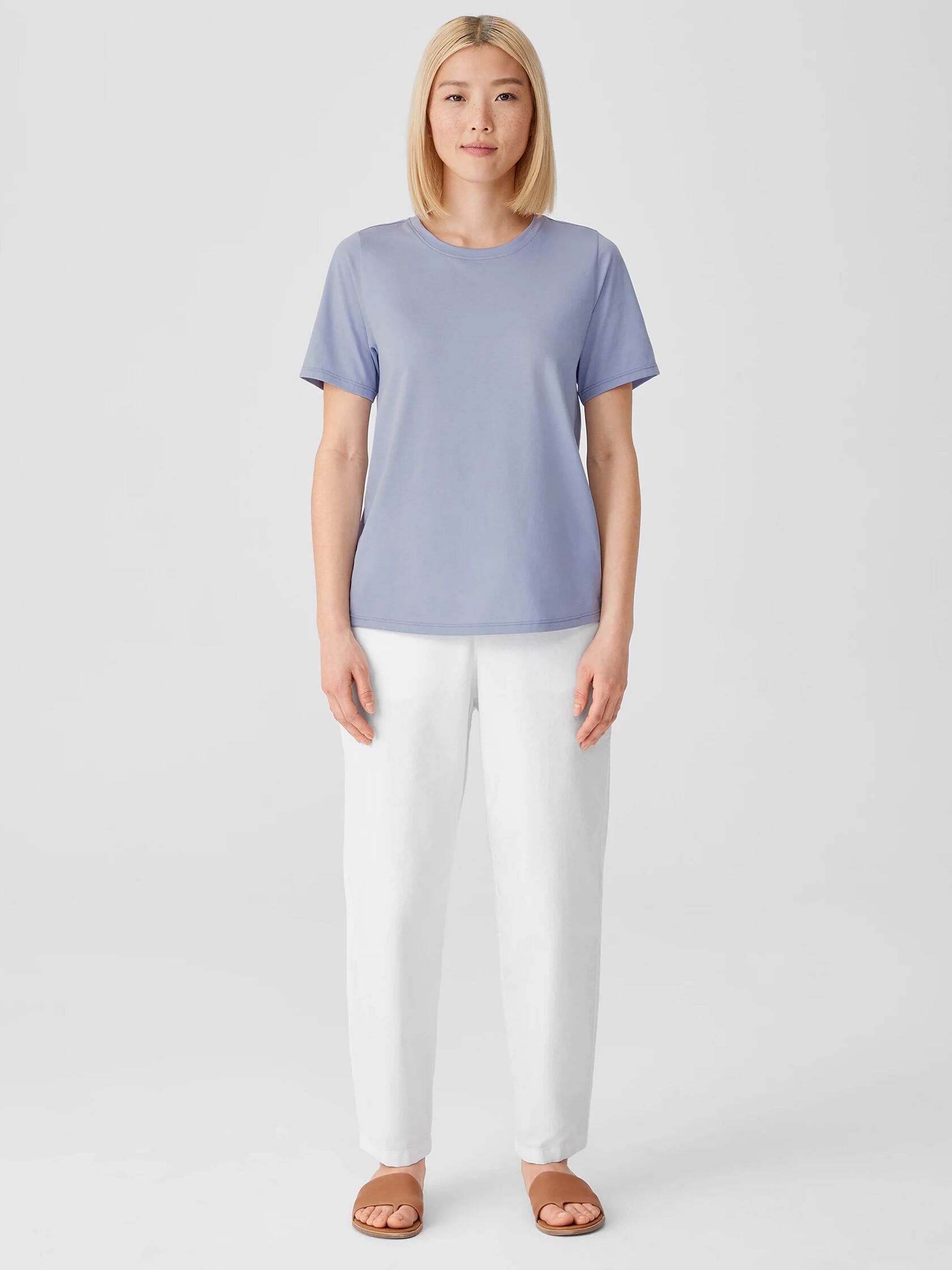 Organic Pima Cotton Jersey Round Neck Tee