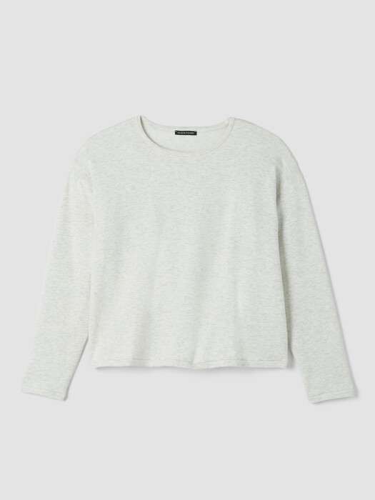 Cozy Brushed Terry Hug Round Neck Box-Top