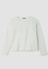 Cozy Brushed Terry Hug Round Neck Box-Top