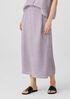 Puckered Organic Linen Wrap Skirt