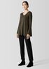 Fine Jersey V-Neck Long Top
