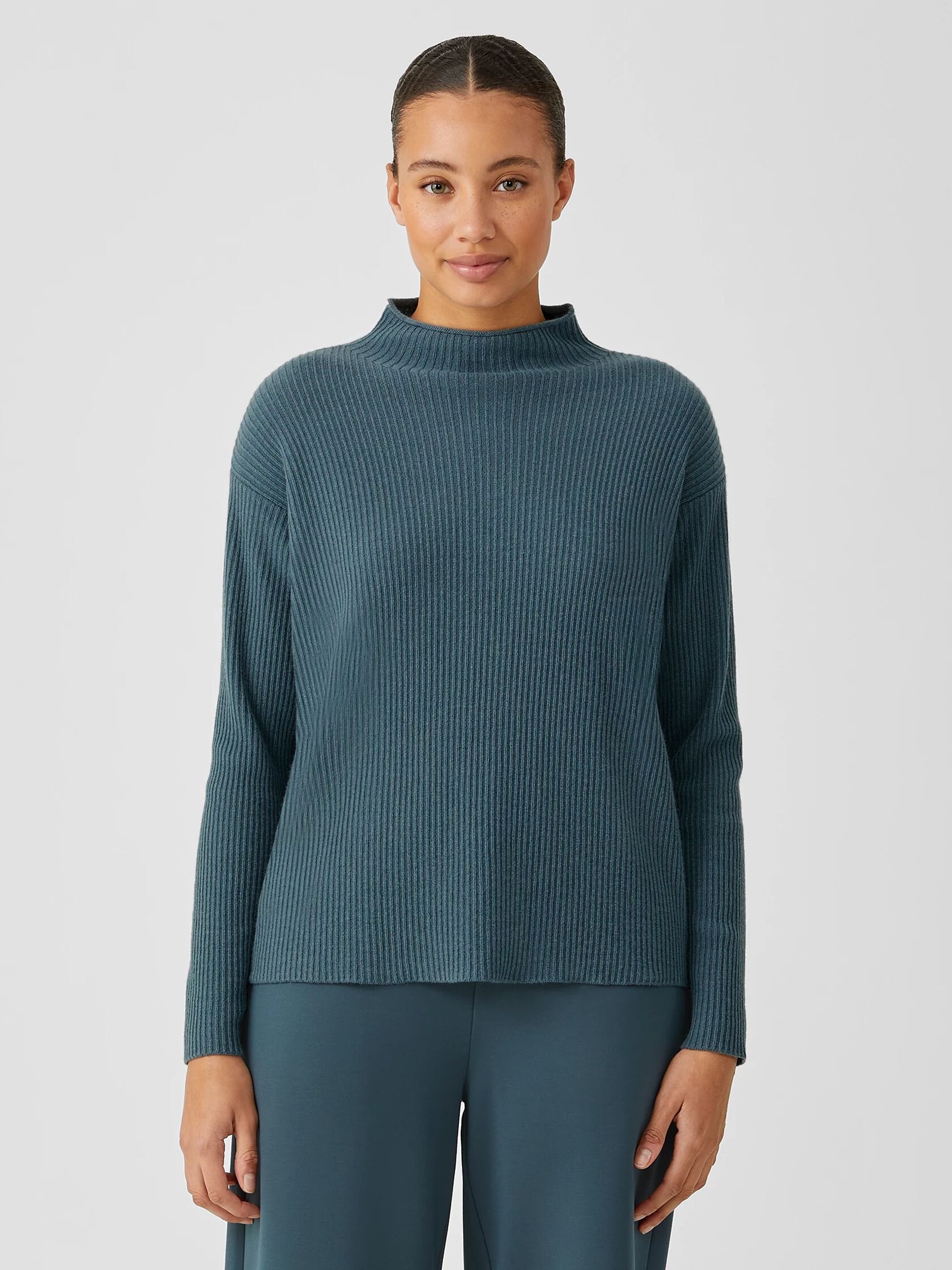 Italian Cashmere Funnel Neck Top