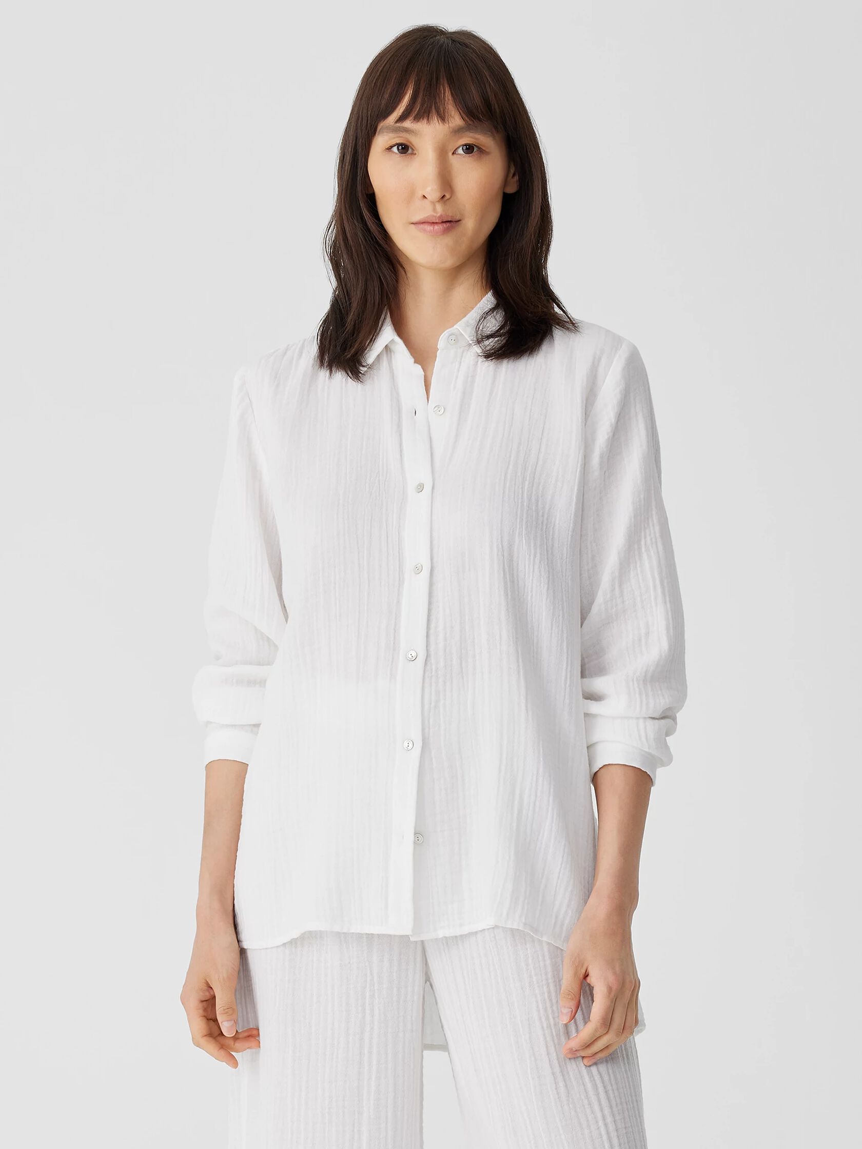 Organic Cotton Gauze Classic Collar Shirt