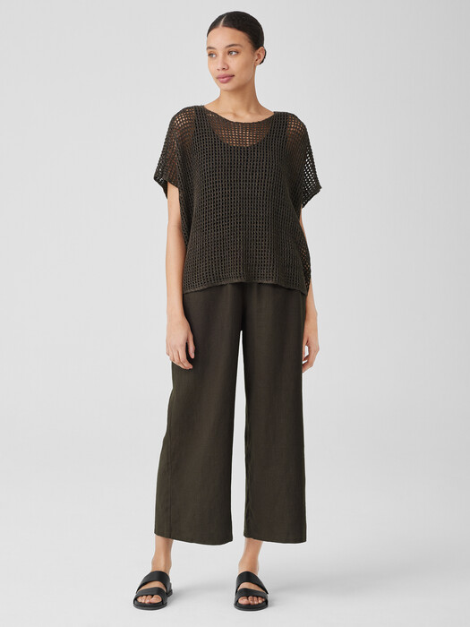 Organic Linen Délavé Bateau Neck Top