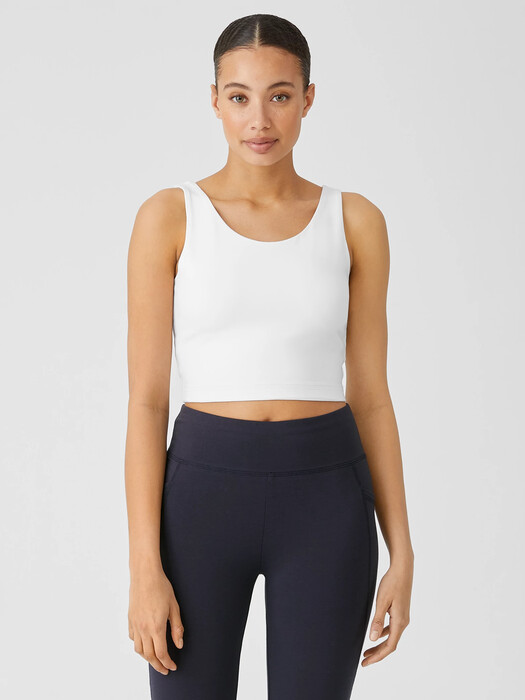 Pima Cotton Stretch Jersey Cropped Tank