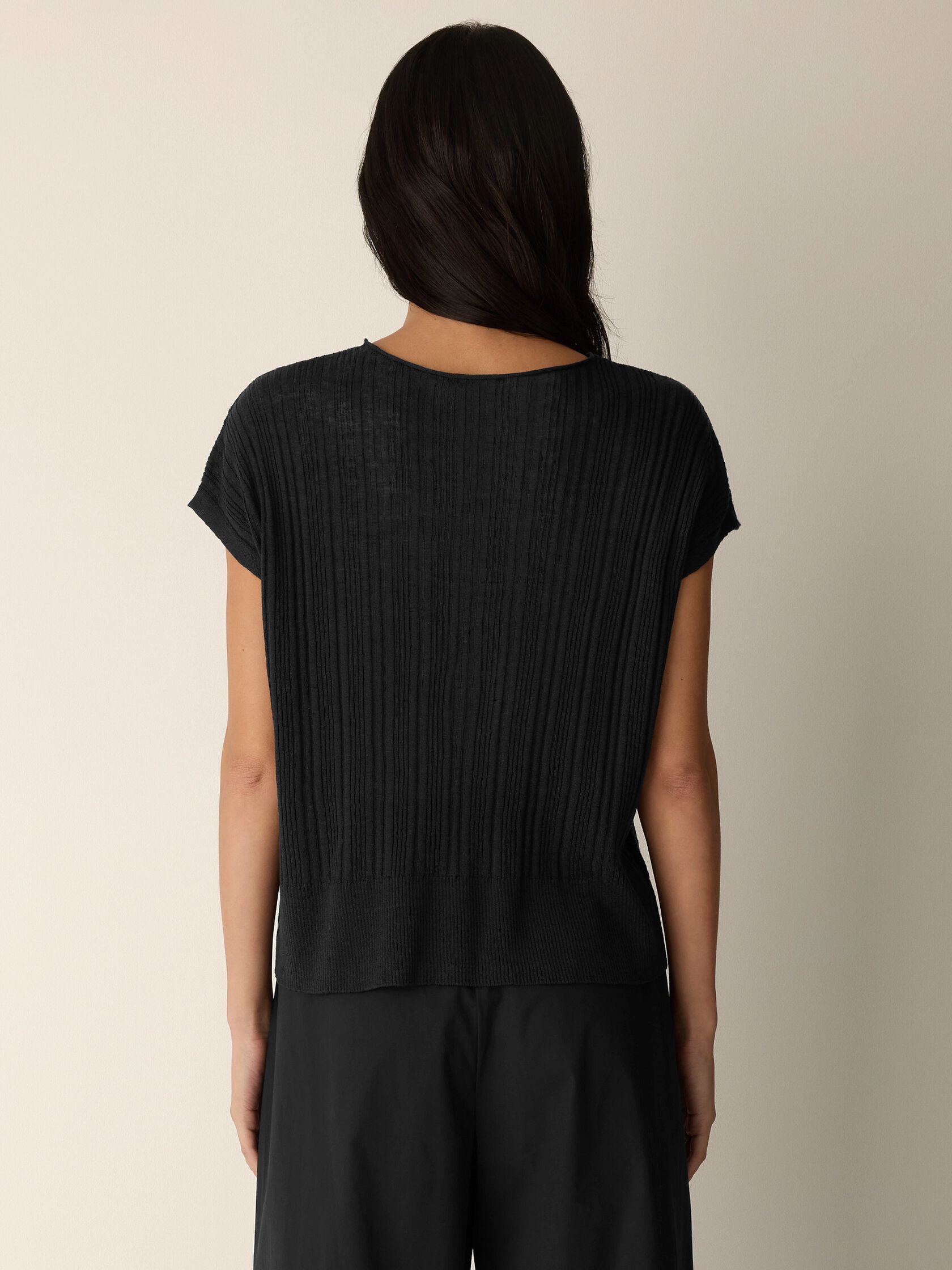 Organic Linen Cotton Crew Neck Top