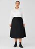 Stretch Silk Charmeuse Classic Collar Shirt