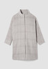 Luxe Alpaca Windowpane Stand Collar Coat