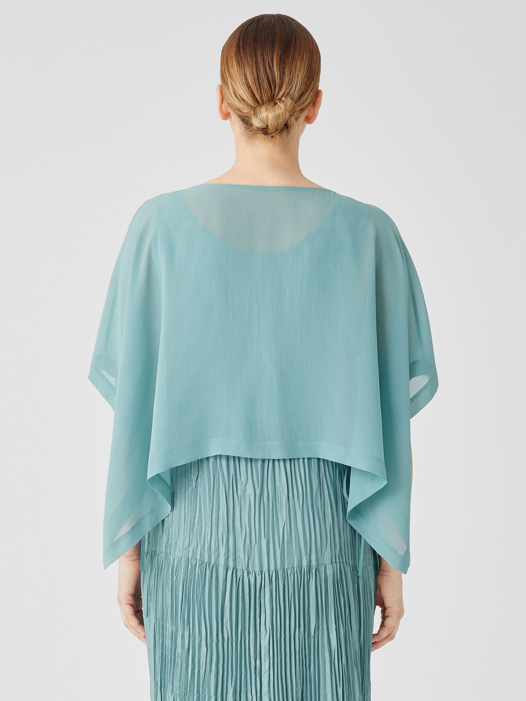 Sheer Silk Georgette Poncho