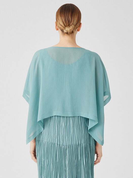 Sheer Silk Georgette Poncho