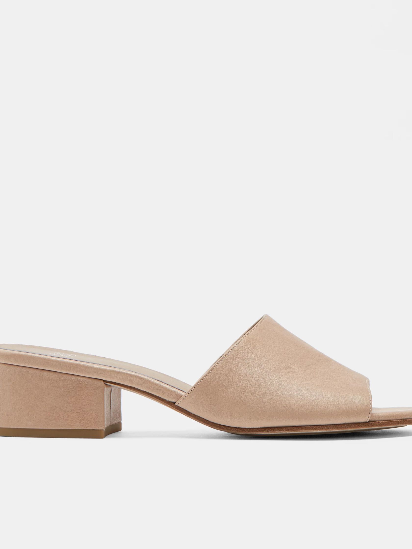 Tea Leather Slide Sandal