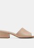 Tea Leather Slide Sandal