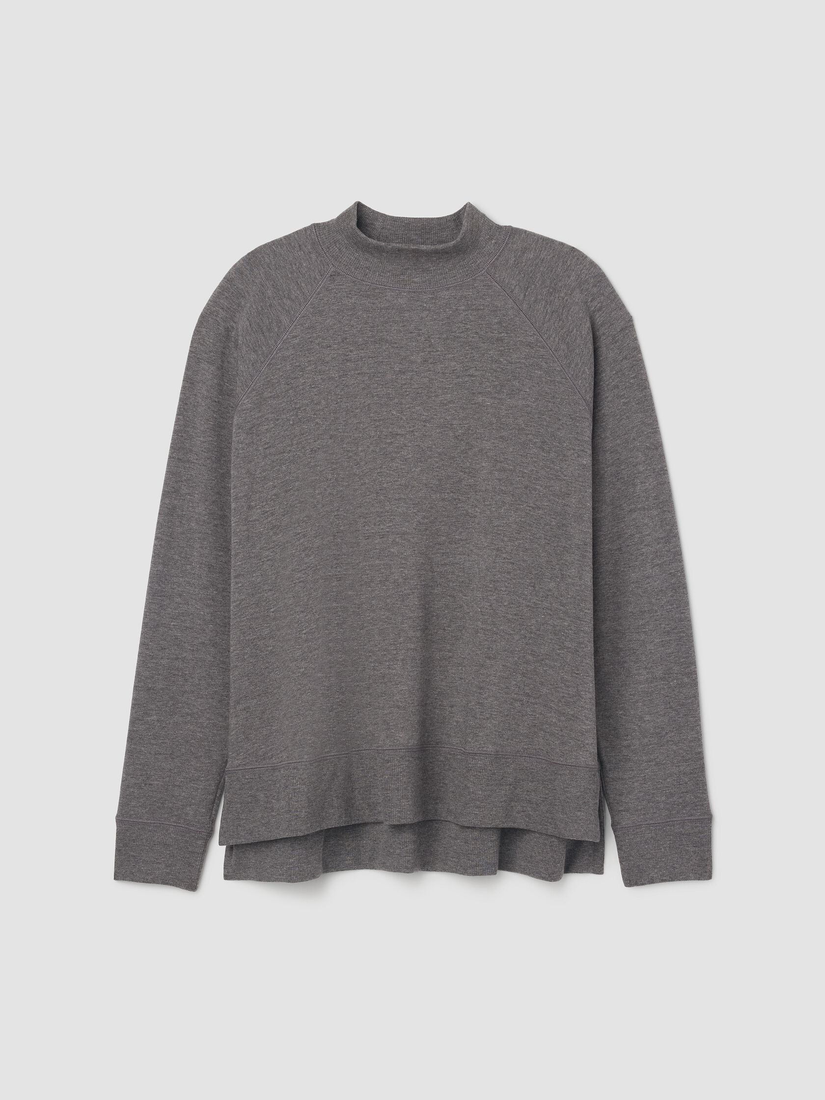 Cozy Brushed Terry Hug Mock Neck Top