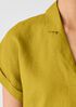 Organic Handkerchief Linen Notch Collar Top