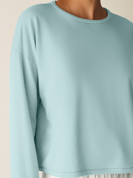 Cozy Brushed Terry Hug Round Neck Box-Top