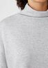 Cozy Brushed Terry Funnel Neck Box-Top