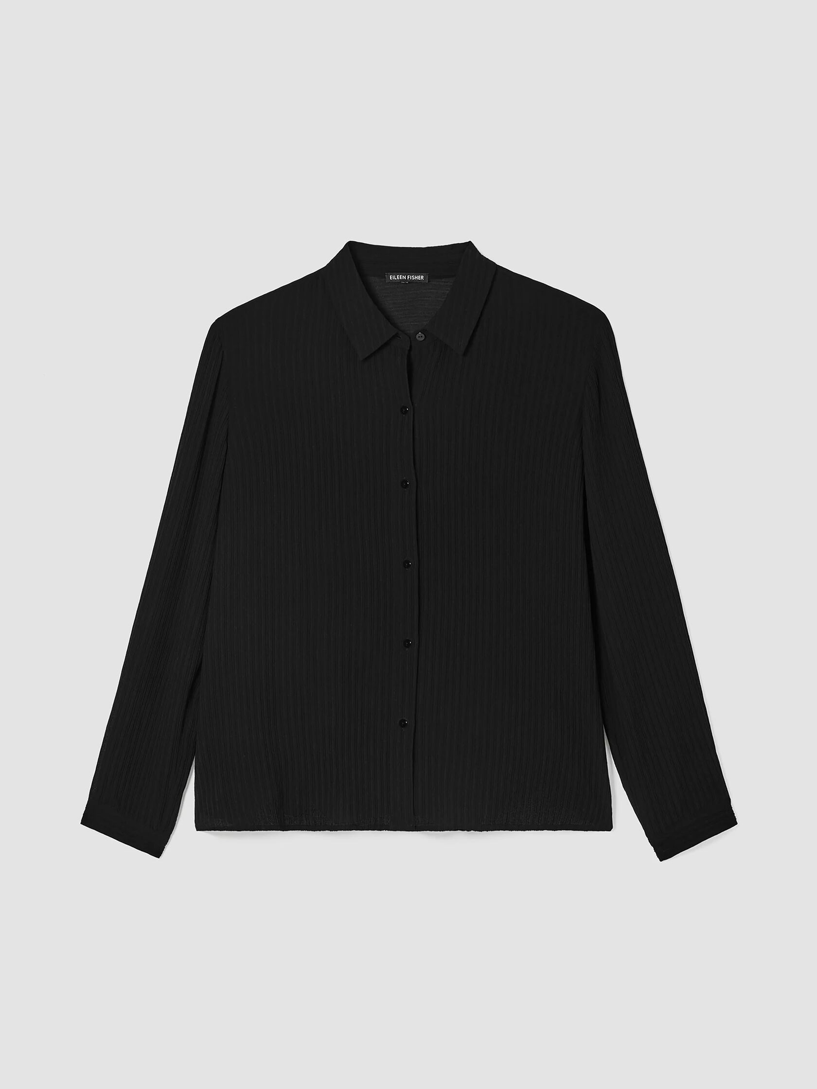 Accordion Silk Jacquard Classic Collar Shirt