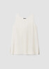 Silk Georgette Crepe Ballet Neck Tank