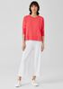 Traceable Cotton Jersey Crew Neck Top