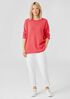 Peruvian Cotton Blend Crew Neck Top
