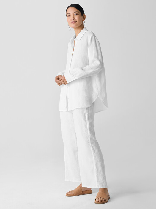Organic Handkerchief Linen Classic Collar Shirt