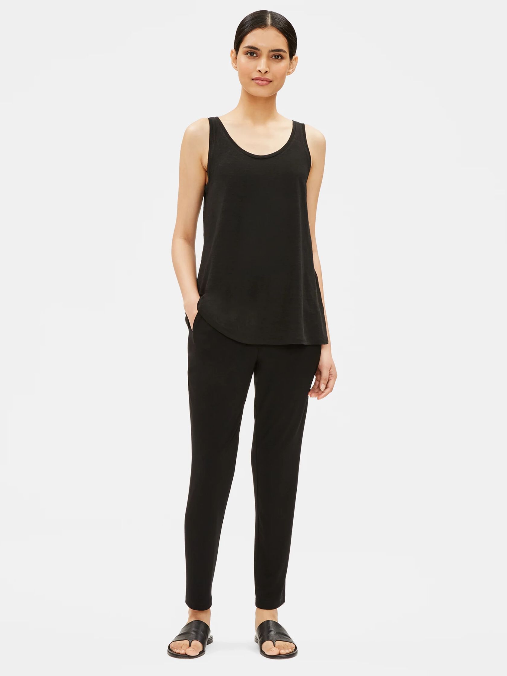 System Organic Linen Jersey Long Tank
