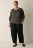 Bubble Jacquard Round Neck Top