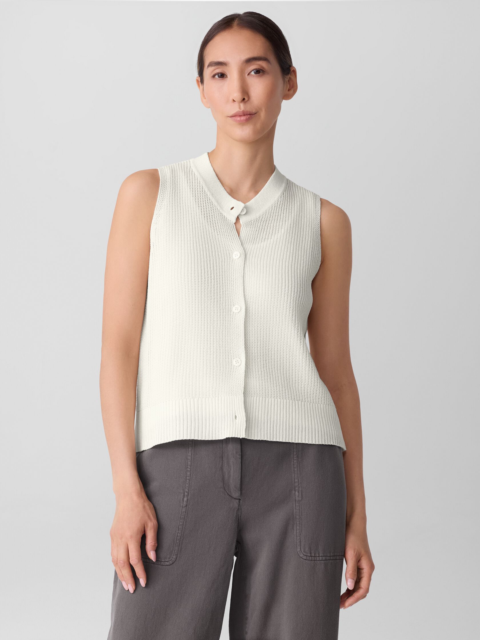 Cotton Silk Cord Vest