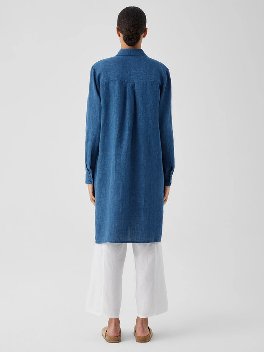 Washed Organic Linen Dlav Shirtdress | EILEEN FISHER Washed Organic Linen Dlav Shirtdress | EILEEN FISHER