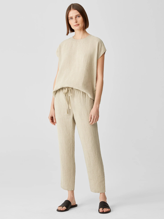 Bow linen trousers