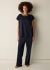 Organic Cotton Interlock Jewel Neck Sleep Tee