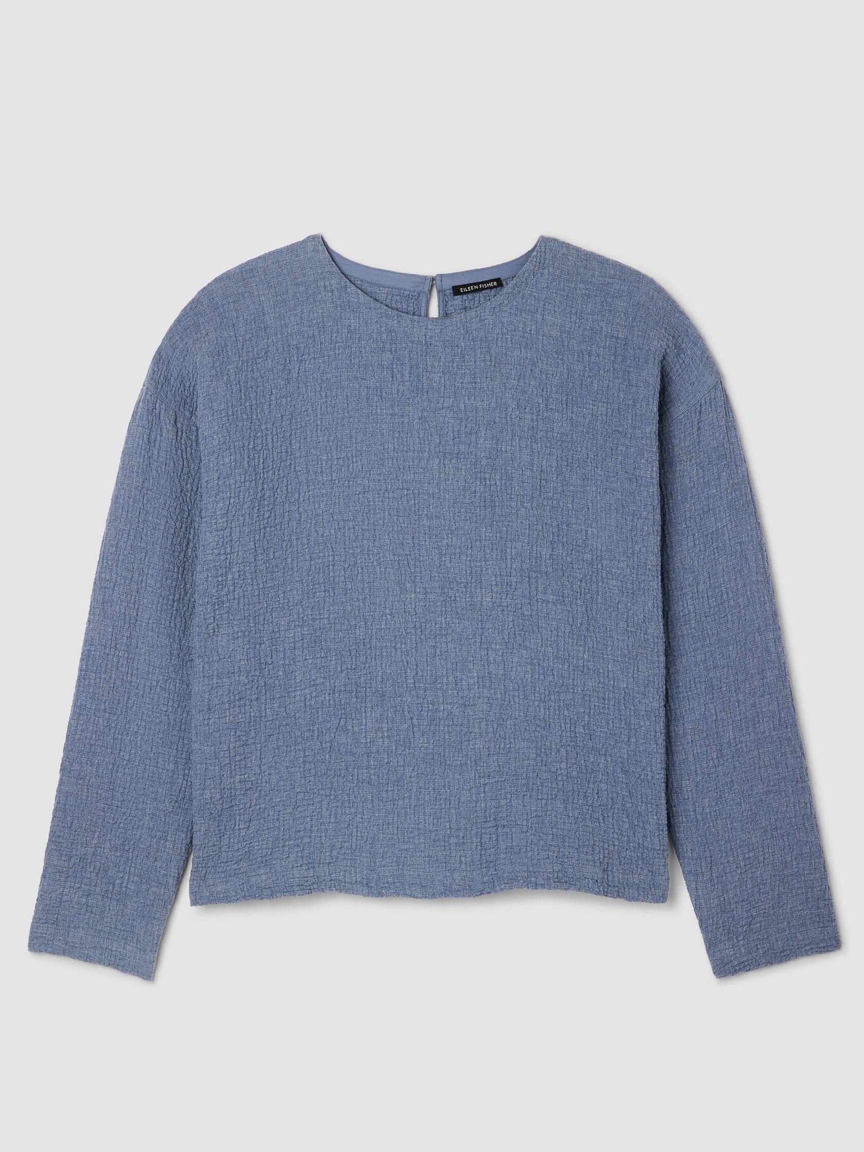 Organic Cotton Doubleweave Round Neck Box-Top