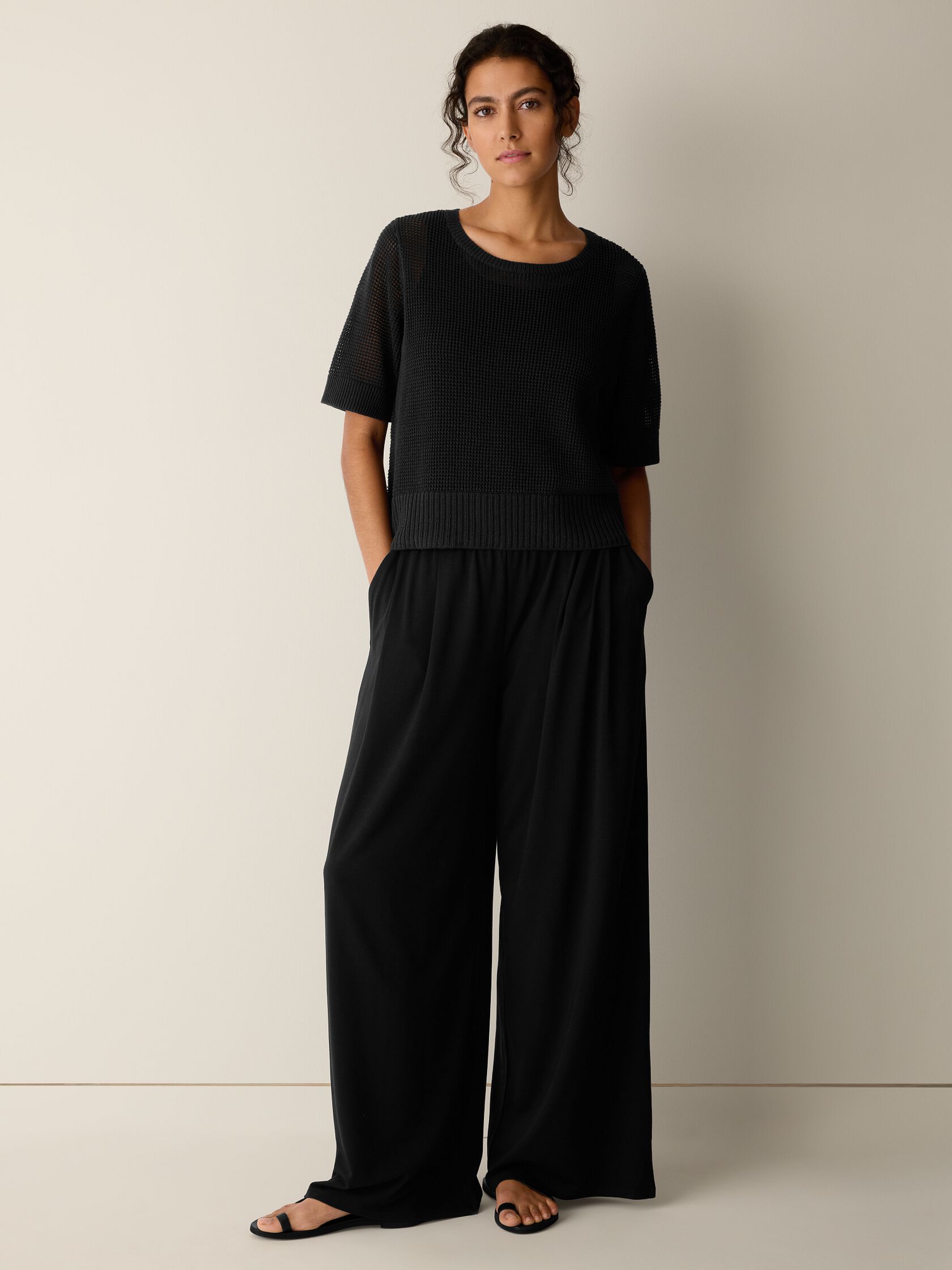 Organic Linen Cotton Round Neck Top