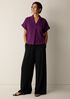 Organic Cotton Voile Box Notch Collar Shirt