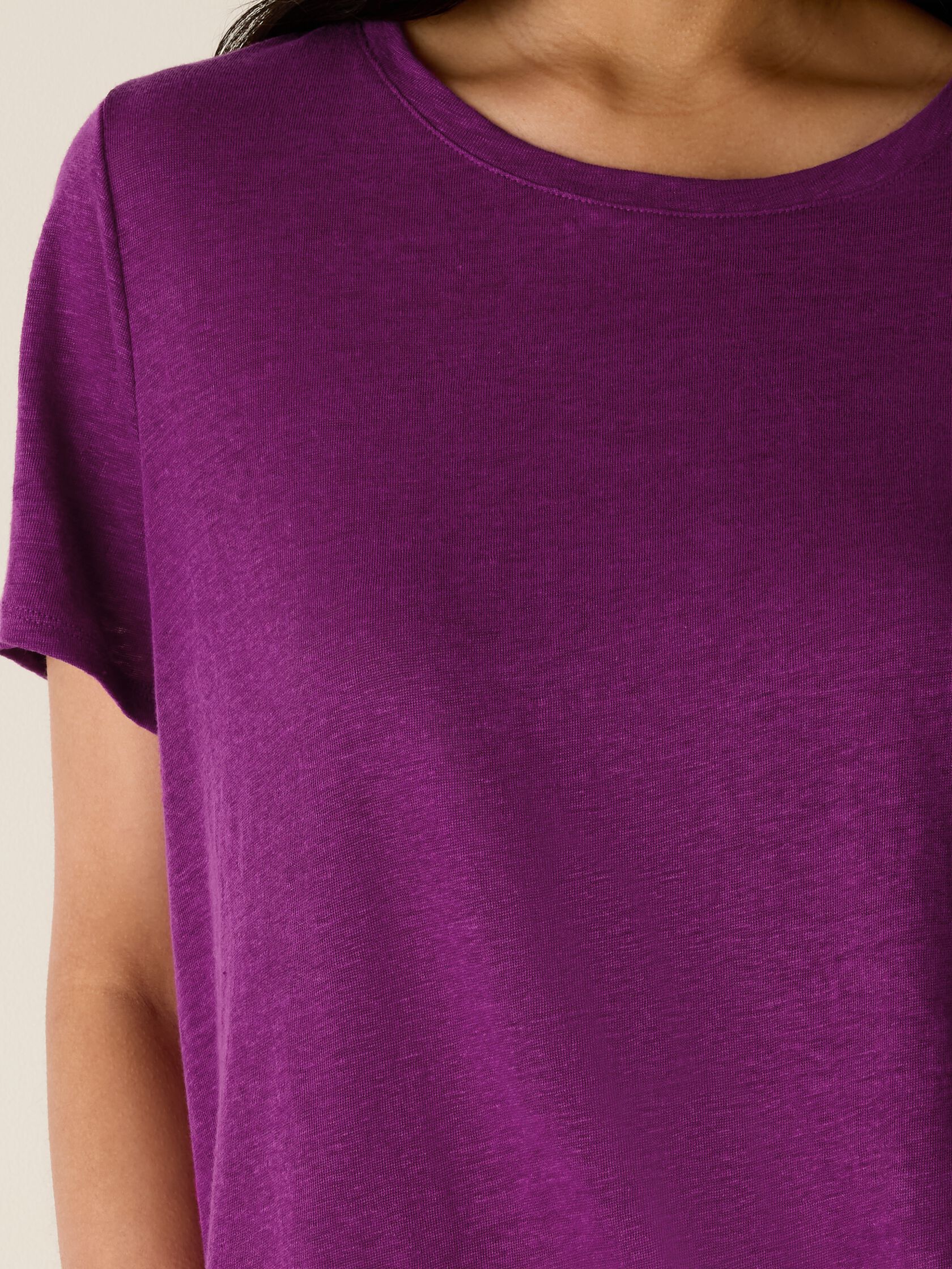 Organic Linen Jersey Crew Neck Tee