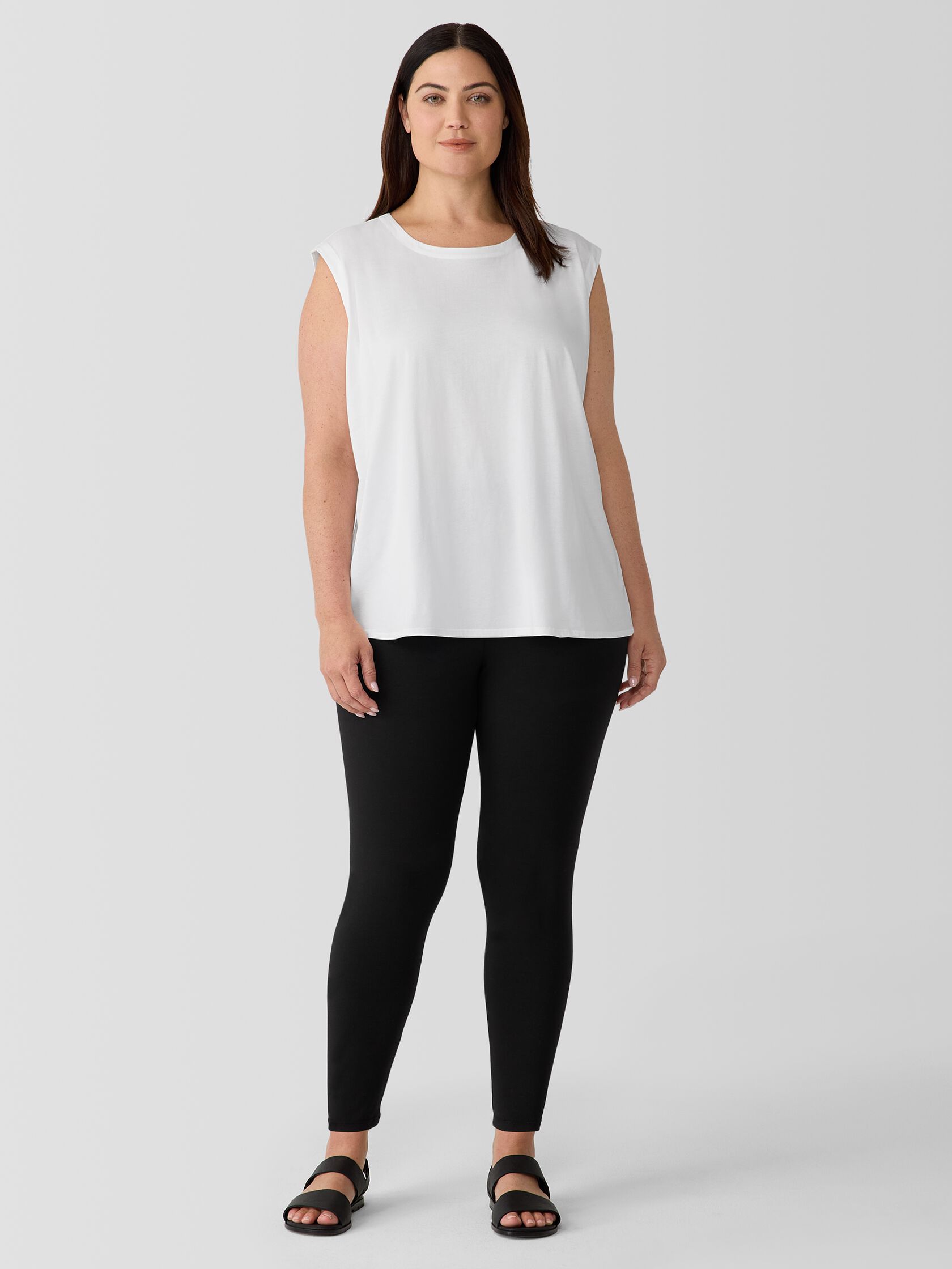 Lightweight Cotton Stretch Jersey Leggings