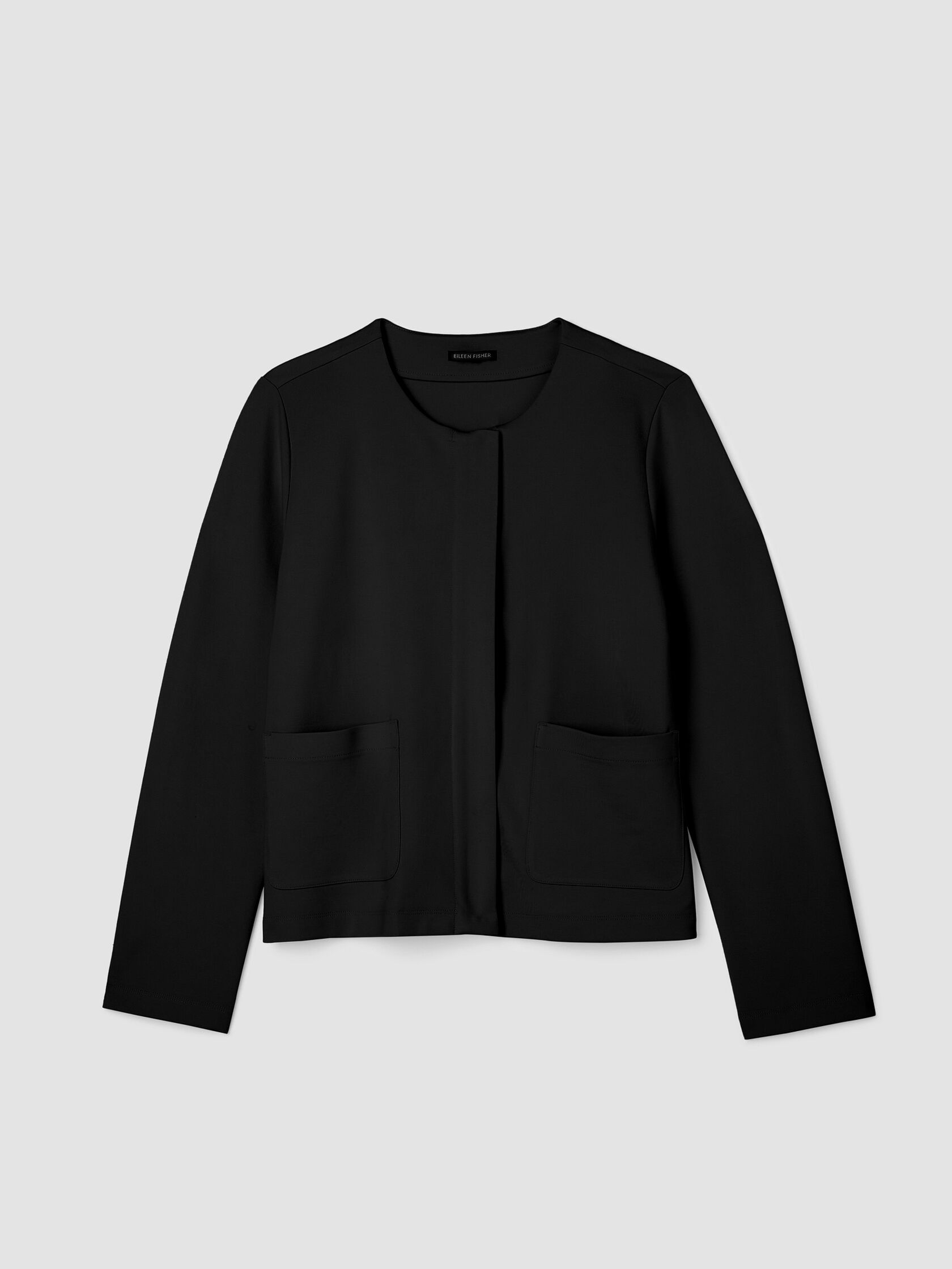 Washable Flex Ponte Round Neck Jacket