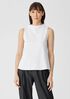Pima Cotton Stretch Jersey Funnel Neck Tank