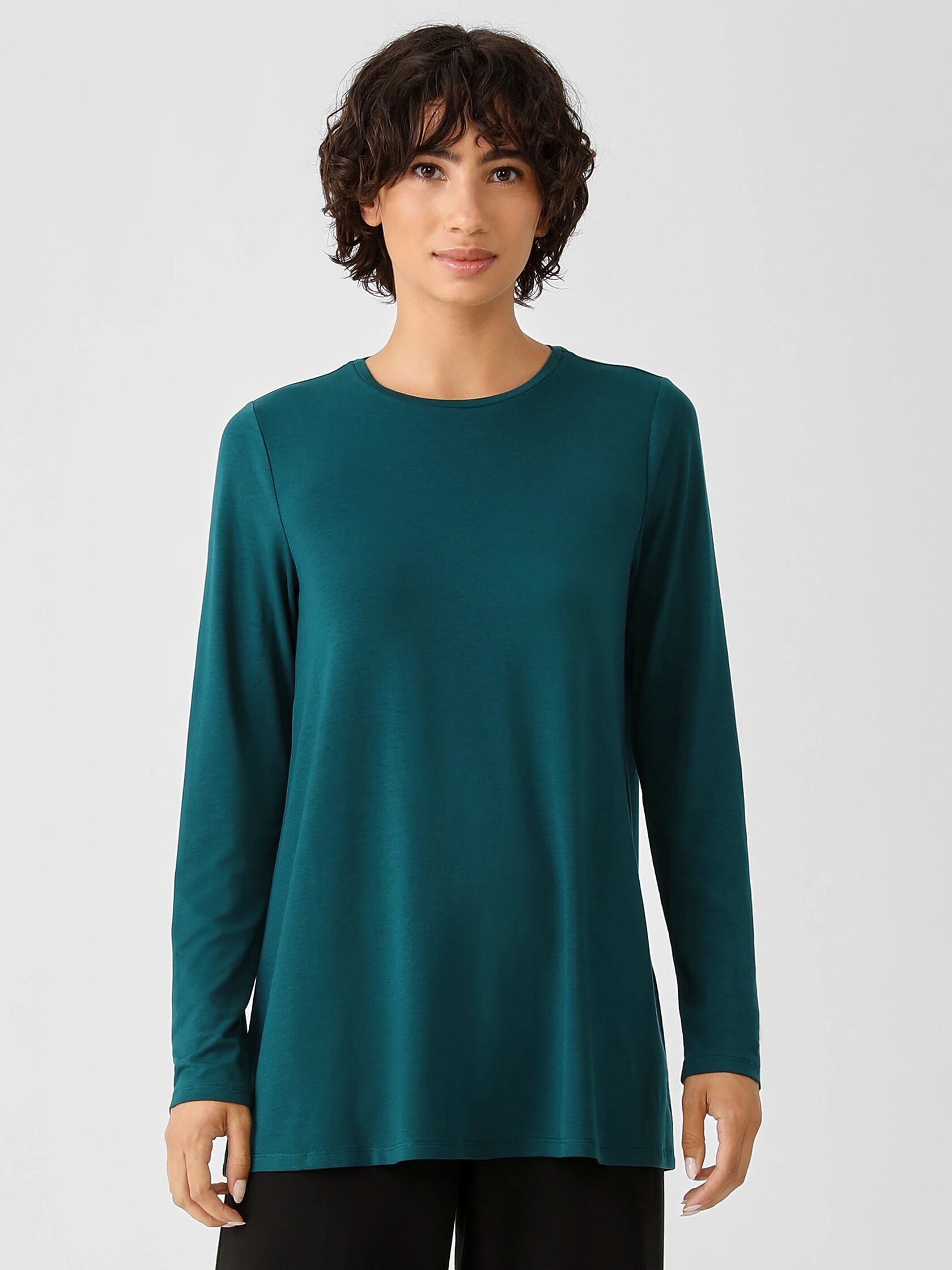 Fine Jersey Crew Neck Top